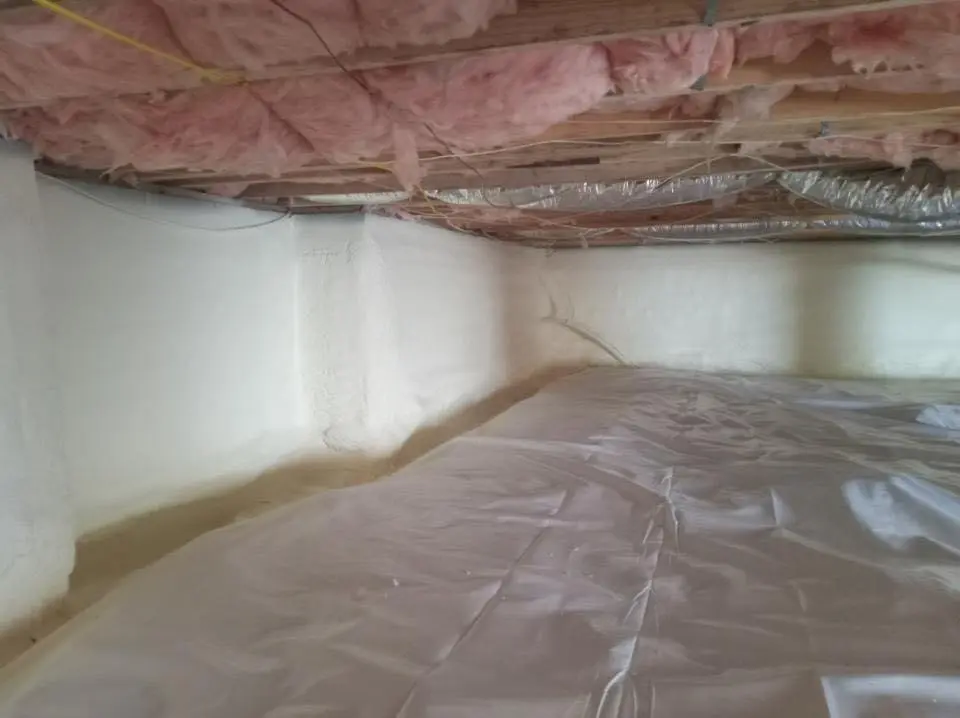Crawl space encapsulation with closed-cell spray foam for Roof Waterproofing in Schererville
